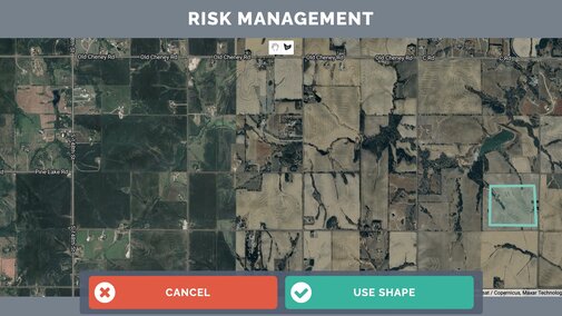 risk management map selection screen